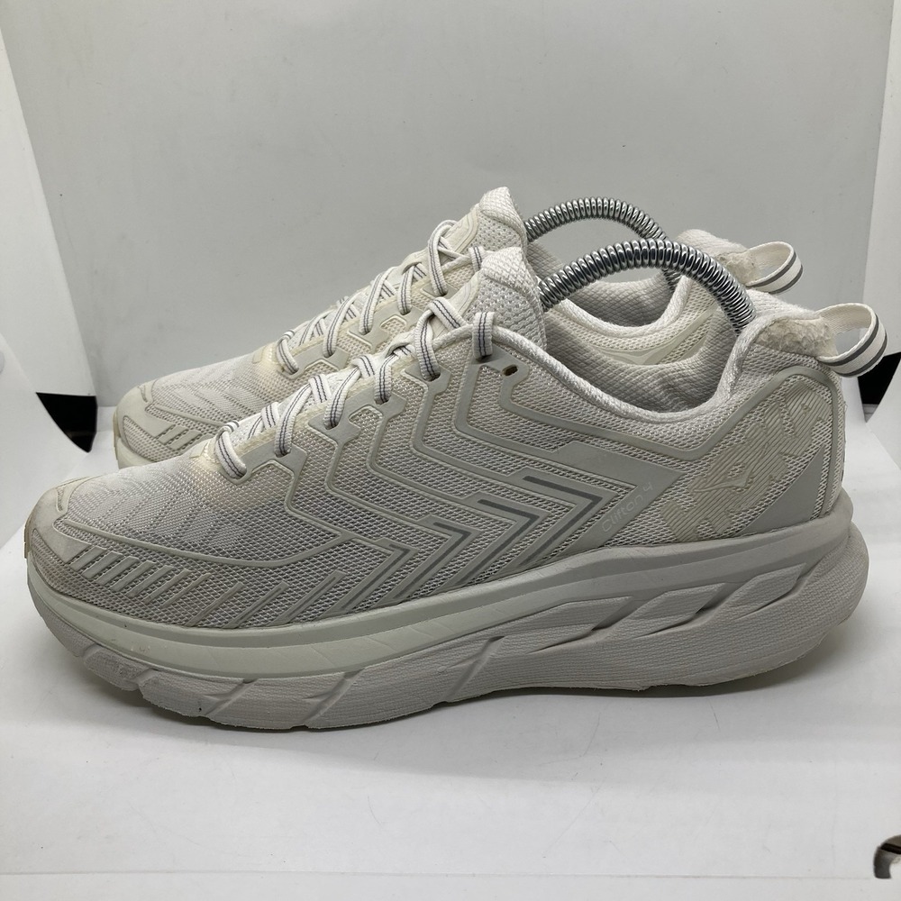 Hoka One One All-White Athletic Shoes